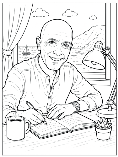 Ritratto illustrato di Lino Giorgini